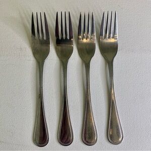 4 Rogers Bros Stainless Steel 6.75" Forks International Silver Co Knightsbridge